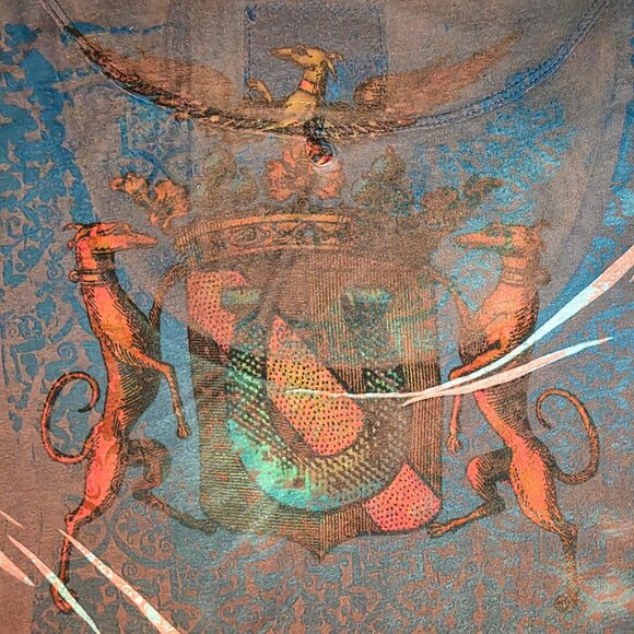 Butterfly Dropout pink and blue top M - Picture 8 of 10